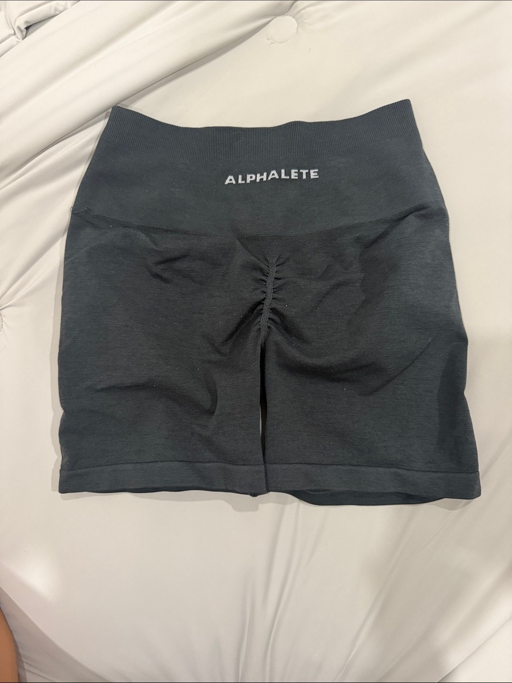 Alphalete Black High-Waist Scrunch Bike Shorts